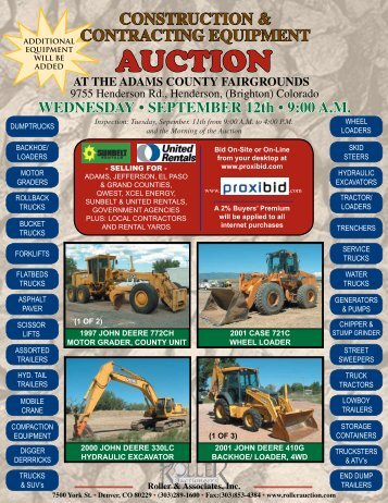 AUCTION - Roller Auctioneers