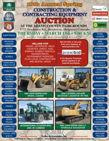 construction & contracting equipment - Roller Auctioneers