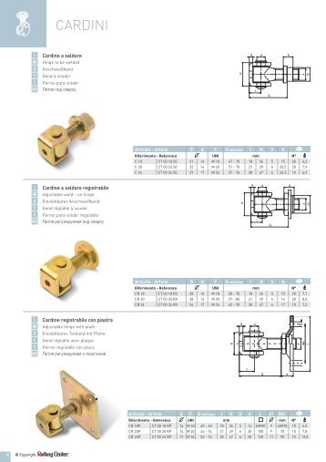 Gonds et Pivots - Rolling Center