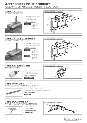 accessoires pour serrures et gaches - Rolling Center