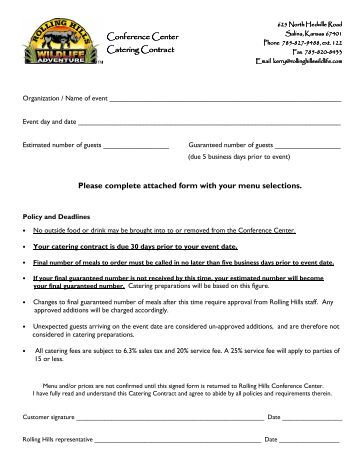 catering contracts