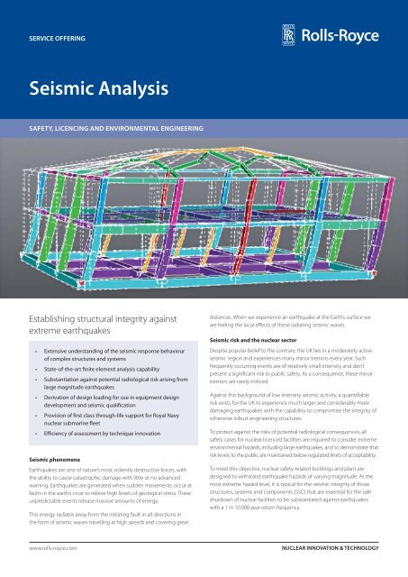 Seismic Analysis - Rolls-Royce