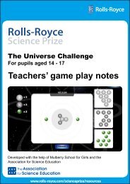 Teachers' game play notes - Rolls-Royce