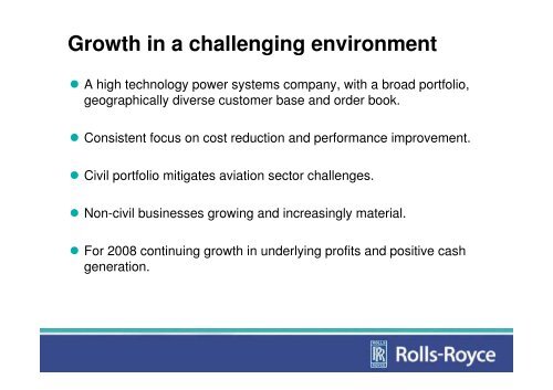 Download the full Results presentation - Rolls-Royce