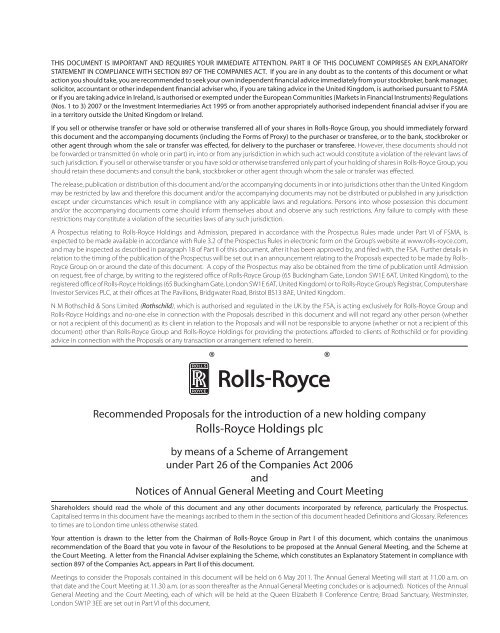 Scheme Circular - Rolls-Royce