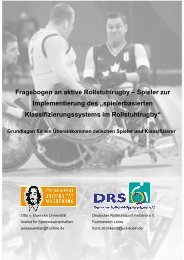 Fragebogen Klassifizierungsfilm - Rollstuhl-Rugby.de