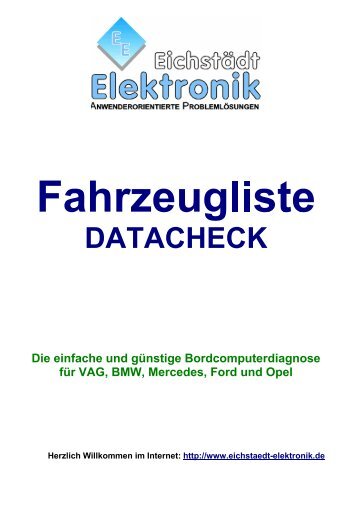 DATACHECK Die einfache und günstige Bordcomputerdiagnose für ...