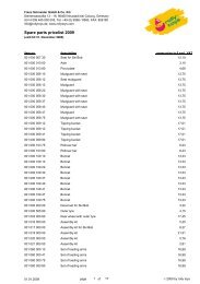 Spare parts pricelist 2009 - Rolly Toys