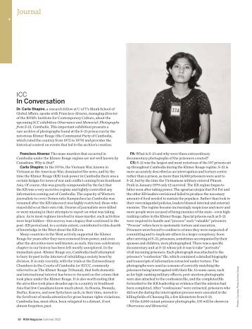 ROM Magazine interview with curator Dr. Carla Rose Shapiro