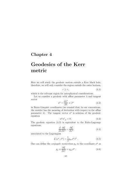 Geodesics of the Kerr metric