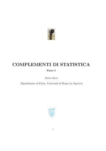Dispense di statistica - INFN Sezione di Roma