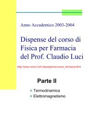 Termodinamica ed Elettromagnetismo - INFN Sezione di Roma