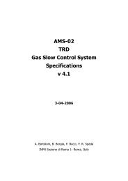 AMS-02 TRD Gas Slow Control System Specifications v 4.1 3-04-2006