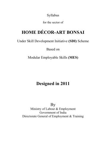 Art bonsai - Directorate General of Employment & Training