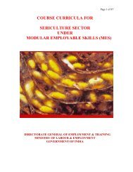 Sericulture - Directorate General of Employment & Training