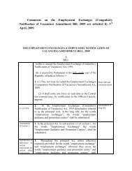 (Compulsory Notification of Vacancies) Amendment Bill, 2009 are