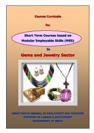 Gems and Jewelry - Directorate General of Employment & Training