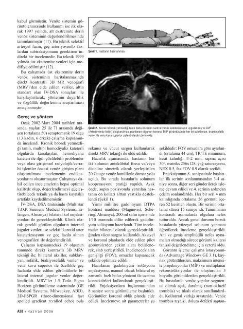 Ãst ekstremite derin venlerinin kontrastlÄ± 3 boyutlu MR venografi ile ...