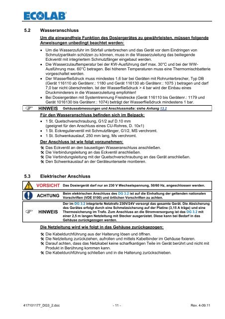 DG3 (Rev.2-II) - Ecolab Healthcare