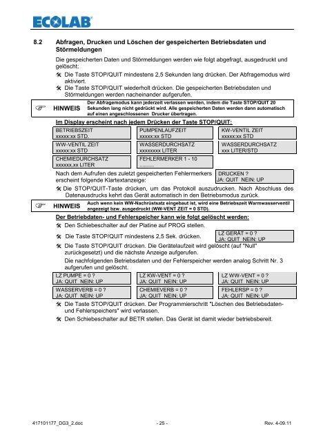 DG3 (Rev.2-II) - Ecolab Healthcare