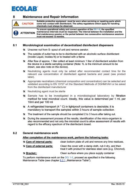 DG1 - Ecolab Healthcare