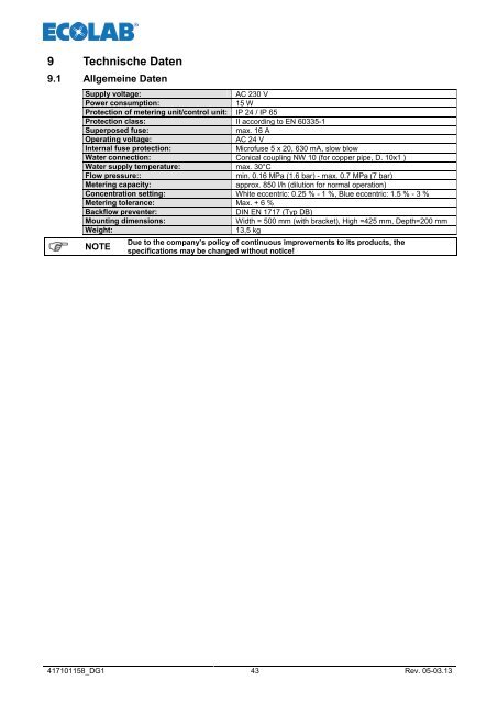 DG1 - Ecolab Healthcare