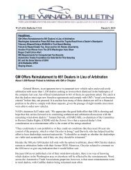 GM Offers Reinstatement to 661 Dealers in Lieu of Arbitration - The ...
