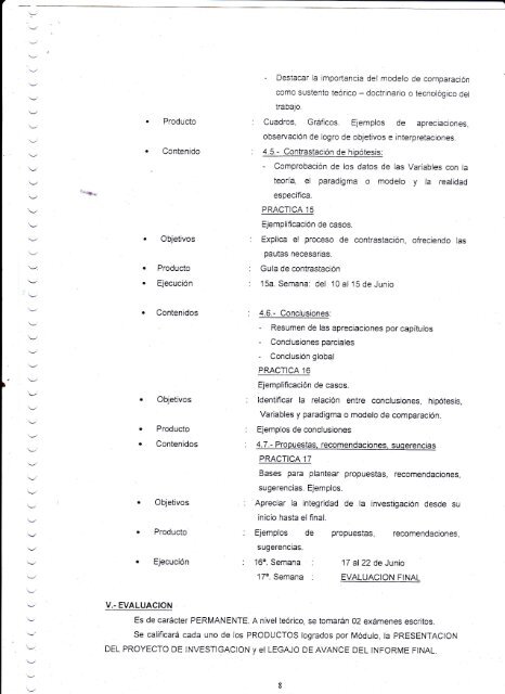 Plan de estudios - 4to año