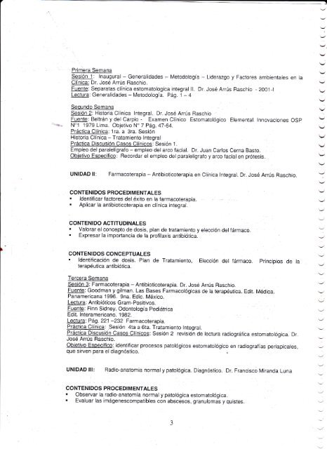 Plan de estudios - 4to año