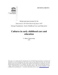 Cultures in Early Childhood Care and Education - Consultative ...