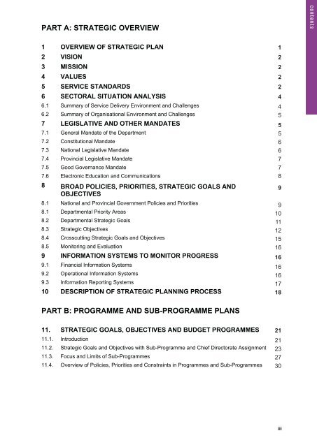 5 Year Strategic Plan 2005/06 - Department of Education