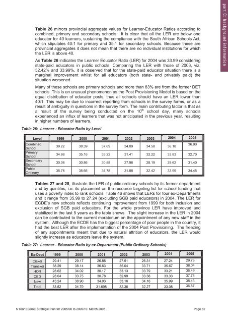 5 Year Strategic Plan 2005/06 - Department of Education