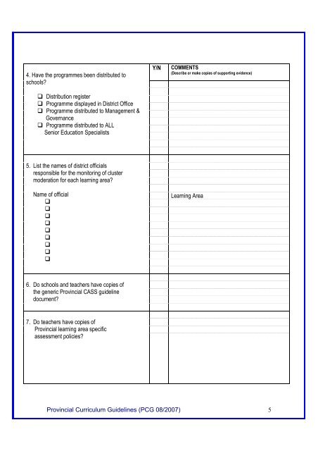 On-site Curriculum Support to Schools and Teachers