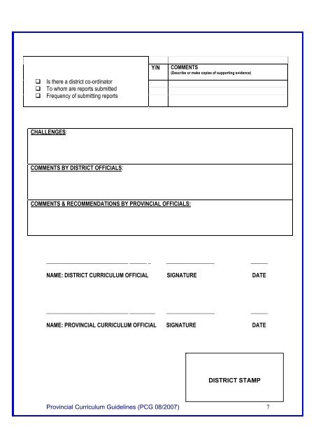 On-site Curriculum Support to Schools and Teachers