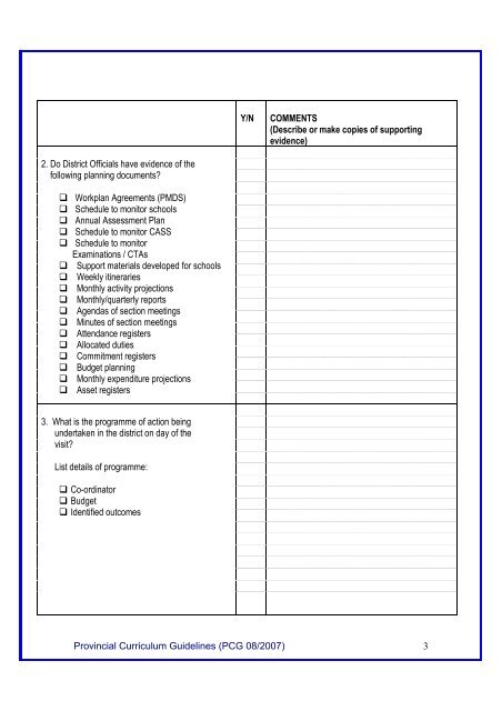 On-site Curriculum Support to Schools and Teachers