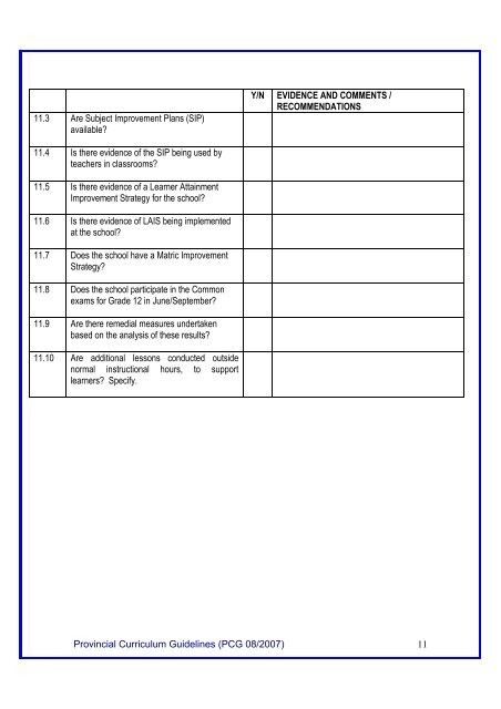 On-site Curriculum Support to Schools and Teachers