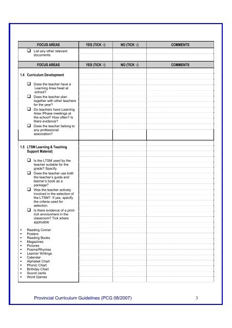 On-site Curriculum Support to Schools and Teachers