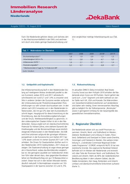 Länderanalyse Niederlande - Dekabank