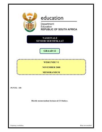 NASIONALE SENIOR SERTIFIKAAT GRAAD 12