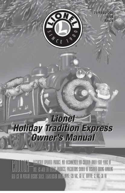 Lionel Holiday Tradition Express Owner's Manual Lionel Holiday ...