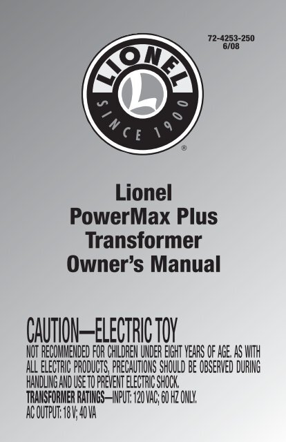 Lionel powermax hot sale transformer