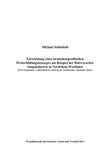 Michael Schönfeld Entwicklung eines branchenspezifischen - EconBiz