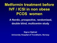 Metformin treatment before IVF / ICSI in non obese PCOS women