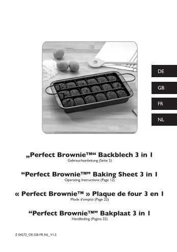 „Perfect Brownie™“ Backblech 3 in 1 “Perfect Brownie ... - M6 Boutique