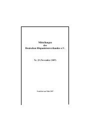 Mitteilungen des Deutschen Hispanistenverbandes e.V. - Deutscher ...