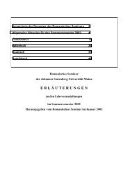 SS 2002 - beim Romanischen Seminar! - Johannes Gutenberg ...