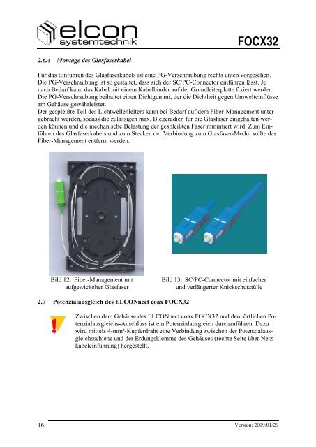 102386 Kurzbedienungsanleitung FOCX32 ... - Elcon Systemtechnik