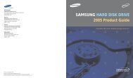 SAMSUNG HARD DISK DRIVE 2005 Product Guide - Rombus