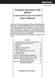 Compact Operation Unit SDU10 User's Manual
