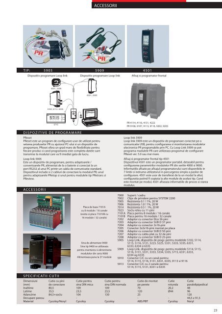 Catalog produse - Echipamente pentru automatizari industriale